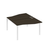 А4 Б1 190 ВТ (Венге темный/Белый) Рабочая станция каркас UNO столы 2х140 Техно