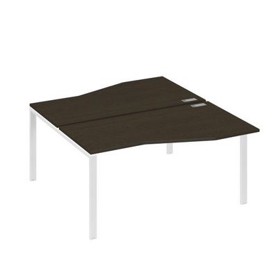 А4 Б1 191 ВТ (Венге темный/Белый) Рабочая станция каркас UNO столы 2х160 Техно