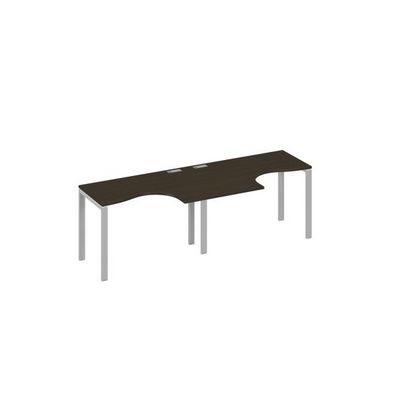 А4 С1 031-2 ВТ (Венге темный/Серый) Рабочая станция UNO 2х120 столы Классика эргономичные