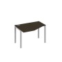 А4 С1 051 ВТ (Венге темный/Серый) Стол эргономичный левый "Техно" на металлокаркасе UNO