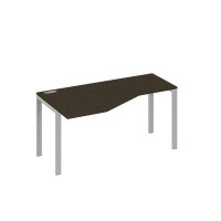 А4 С1 055 ВТ (Венге темный/Серый) Стол эргономичный левый "Техно" на металлокаркасе UNO