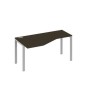 А4 С1 055 ВТ (Венге темный/Серый) Стол эргономичный левый "Техно" на металлокаркасе UNO