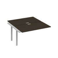 А4 С1 177-1 ВТ (Венге темный/Серый) Секция станции на металлокаркасе UNO 2х140