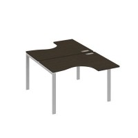 А4 С1 180 ВТ (Венге темный/Серый) Рабочая станция опоры UNO столы 2х120 Классика