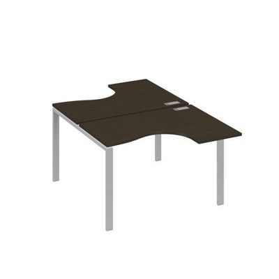 А4 С1 180 ВТ (Венге темный/Серый) Рабочая станция опоры UNO столы 2х120 Классика