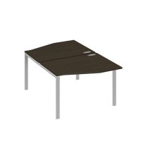 А4 С1 189 ВТ (Венге темный/Серый) Рабочая станция каркас UNO столы 2х120 Техно