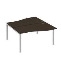 А4 С1 191 ВТ (Венге темный/Серый) Рабочая станция каркас UNO столы 2х160 Техно