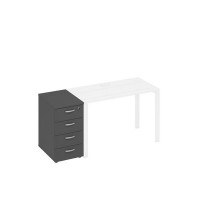 A4 9220 АР (Антрацит премиум) Тумба приставная 4-х ящичная с замком