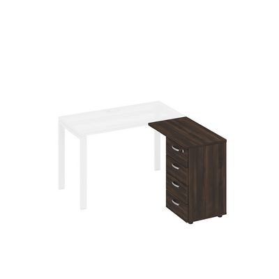 A4 9224 ДР (Дуб ристретто) Тумба приставная 4-х ящичная с замком