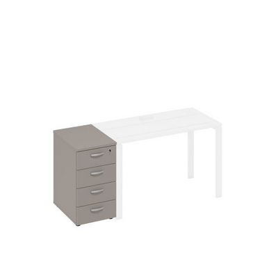 A4 9220 МП (Мокко премиум) Тумба приставная 4-х ящичная с замком