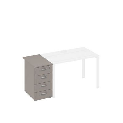 A4 9221 МП (Мокко премиум) Тумба приставная 4-х ящичная с замком