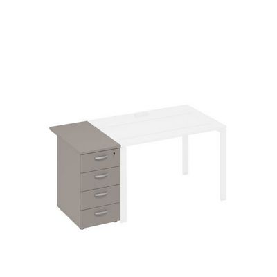 A4 9222 МП (Мокко премиум) Тумба приставная 4-х ящичная с замком