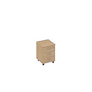 A4 204 НД (Натуральный дуб) Тумба выкатная 3-ящичная с замком