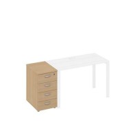 A4 9220 НД (Натуральный дуб) Тумба приставная 4-х ящичная с замком