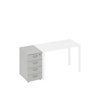 A4 9220 СЕ (Серый) Тумба приставная 4-х ящичная с замком