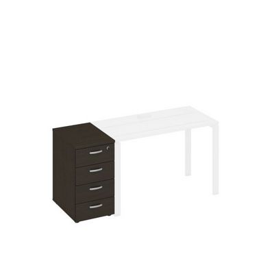 A4 9220 ВТ (Венге темный) Тумба приставная 4-х ящичная с замком