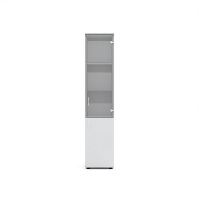 Агат А-24.0+А-01.1 (Светло-серый) Шкаф для документов узкий