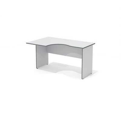 Агат А-33 L (Светло-серый) Стол эргономичный, левый