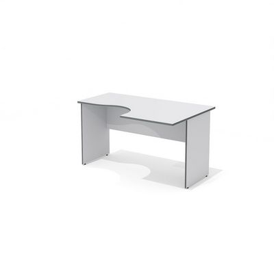 Агат А-33 R (Светло-серый) Стол эргономичный, правый