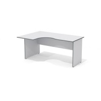 Агат А-44 L (Светло-серый) Стол эргономичный, левый