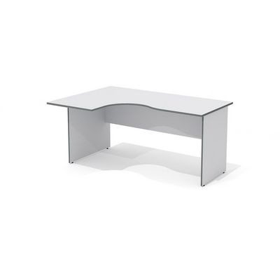 Агат А-44 L (Светло-серый) Стол эргономичный, левый