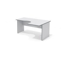 Агат А-44 R (Светло-серый) Стол эргономичный, правый