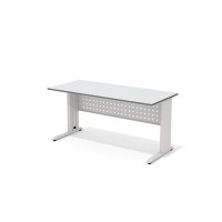 Агат АМК-2+ОА-01/1600 (Светло-серый) Стол прямой на металлокаркасе