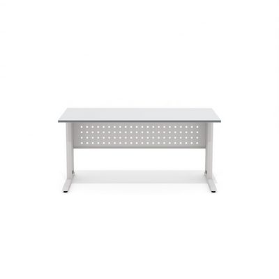 Агат АМК-2+ОА-01/1600 (Светло-серый) Стол прямой на металлокаркасе