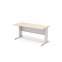 Агат АМК-2+ОА-01/1600 (Ясень шимо) Стол прямой на металлокаркасе