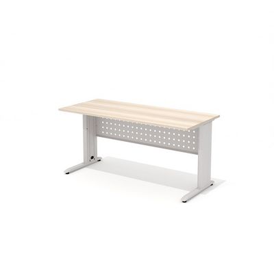 Агат АМК-2+ОА-01/1600 (Ясень шимо) Стол прямой на металлокаркасе