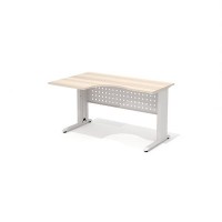 Агат АМК-33 L+ОА-01/1400 (Ясень шимо) Стол эргономичный, левый, на металлокаркасе