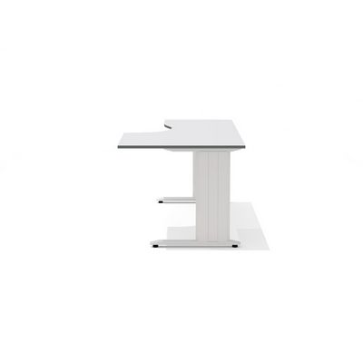 Агат АМК-33 R+ОА-01/1400 (Светло-серый) Стол эргономичный, правый, на металлокаркасе