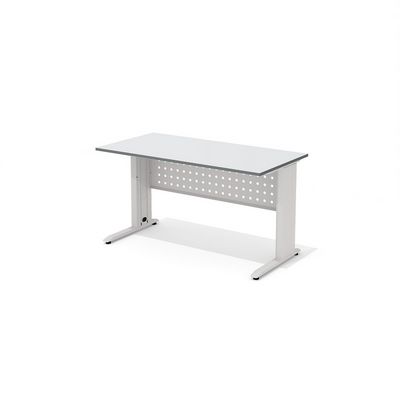 Агат АМК-3+ОА-01/1400 (Светло-серый) Стол прямой на металлокаркасе