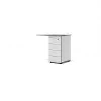 Агат А-22+А-38тпр (Светло-серый) Тумба приставная, правая