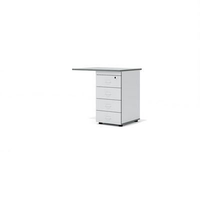 Агат А-22+А-38тпр (Светло-серый) Тумба приставная, правая