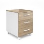 Alba AL-3.0ц.з. (Дуб нельсон/белый) Тумба подкатная с центральным замком