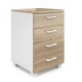 Alba AL-3.1ц.з. (Дуб нельсон/белый) Тумба приставная с центральным замком