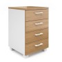 Alba AL-3.1б.з. (Дуб наварра/белый) Тумба приставная без замка