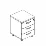 Albero А4 204 БП (Белый премиум) Тумба выкатная 3-ящичная с замком