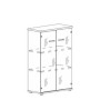 Albero А4 9366 БП (Белый премиум) Шкаф средний со стеклом
