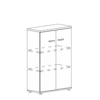 Albero А4 9364 БП (Белый премиум) Шкаф средний закрытый