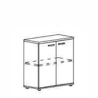 Albero А4 9351 (Белый премиум) Шкаф низкий закрытый