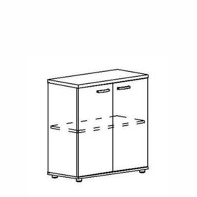 Albero А4 9351 (Мокко премиум) Шкаф низкий закрытый