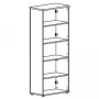 Albero А4 376 (Белый премиум) Стеллаж высокий с задней стенкой ДСП