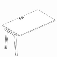 Albero АЛ 9023-1 БП (Белый премиум) Секция стола рабочей станции