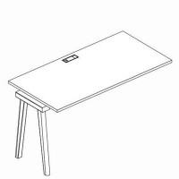 Albero АЛ 9013-1 БП (Белый премиум) Секция стола рабочей станции