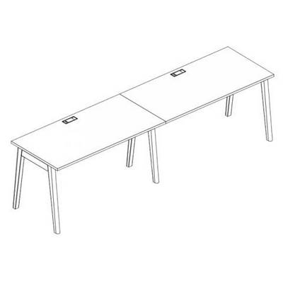 Albero АЛ 9013-2 БП (Белый премиум) Рабочая станция (2х120)