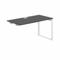 Allegro AG.116.AN.L.72.WH (Антрацит/Белый) Стол комбо на О-образном металлокаркасе