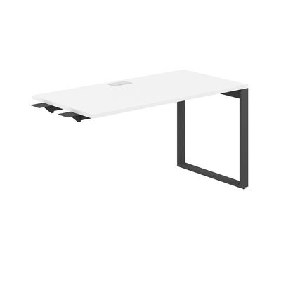 Allegro AG.118.WH.L.72.AN (Белый снег/Антрацит) Стол комбо на О-образном металлокаркасе