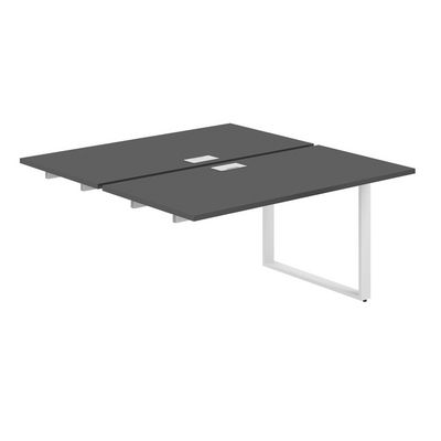 Allegro AG.125.AN.L.72.WH (Антрацит/Белый) Секция рабочей станции на О-образном металлокаркасе